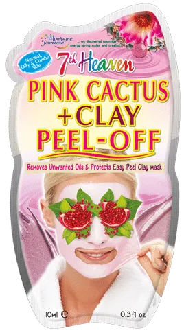 7th Heaven Pink Cactus and Clay Peel Off Face Mask