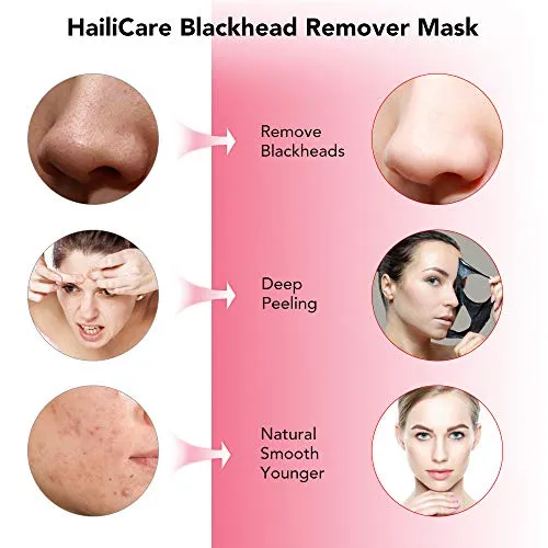 AFDEAL Blackhead Remover Face Mask, Charcoal Peel Off Mask, Bamboo Activated Black Charcoal Masks with Brush, Deep Cleansing Purifying Facial Mask for All Skin Types, for Both Men and Women 2.11 fl/oz