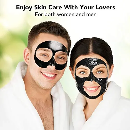 AFDEAL Blackhead Remover Face Mask, Charcoal Peel Off Mask, Bamboo Activated Black Charcoal Masks with Brush, Deep Cleansing Purifying Facial Mask for All Skin Types, for Both Men and Women 2.11 fl/oz