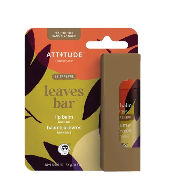 Attitude - Leaves Bar Lip Balm Mango SPF15