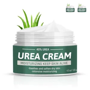 Berlaney Urea Cream 40 Percent For Feet Maximum Strength with 2% Salicylic Acid 4.3 oz, Foot Cream For Dry Cracked Heels Feet Knees Elbows Hands, Callus Remover, Aloe Vera For Deep Moisturizes