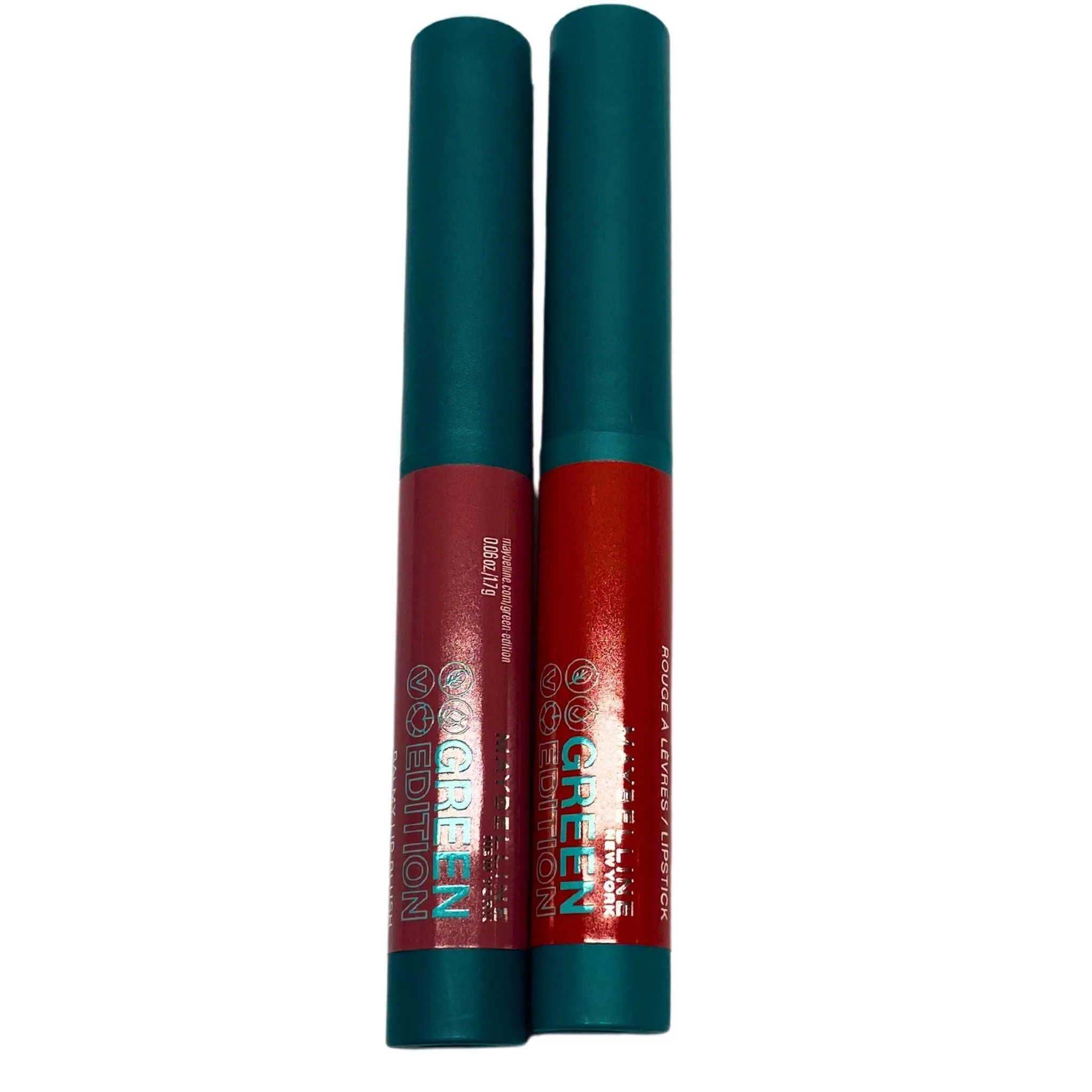 Maybelline New York Green Edition Balmy Lip Blush Color #007 & #003 (100 Pcs Lot)