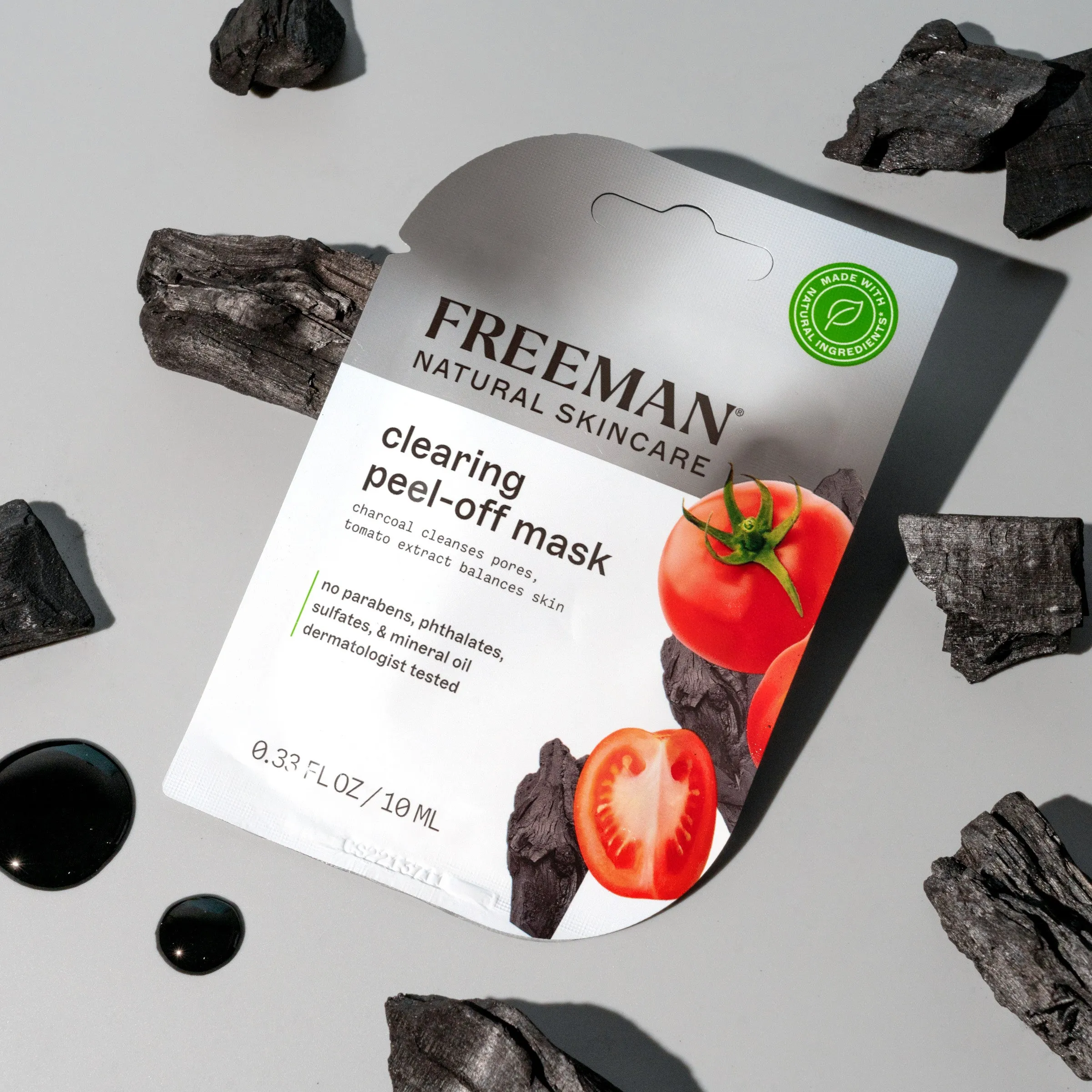 Natural Skincare Clearing Charcoal & Tomato Peel-Off Mask