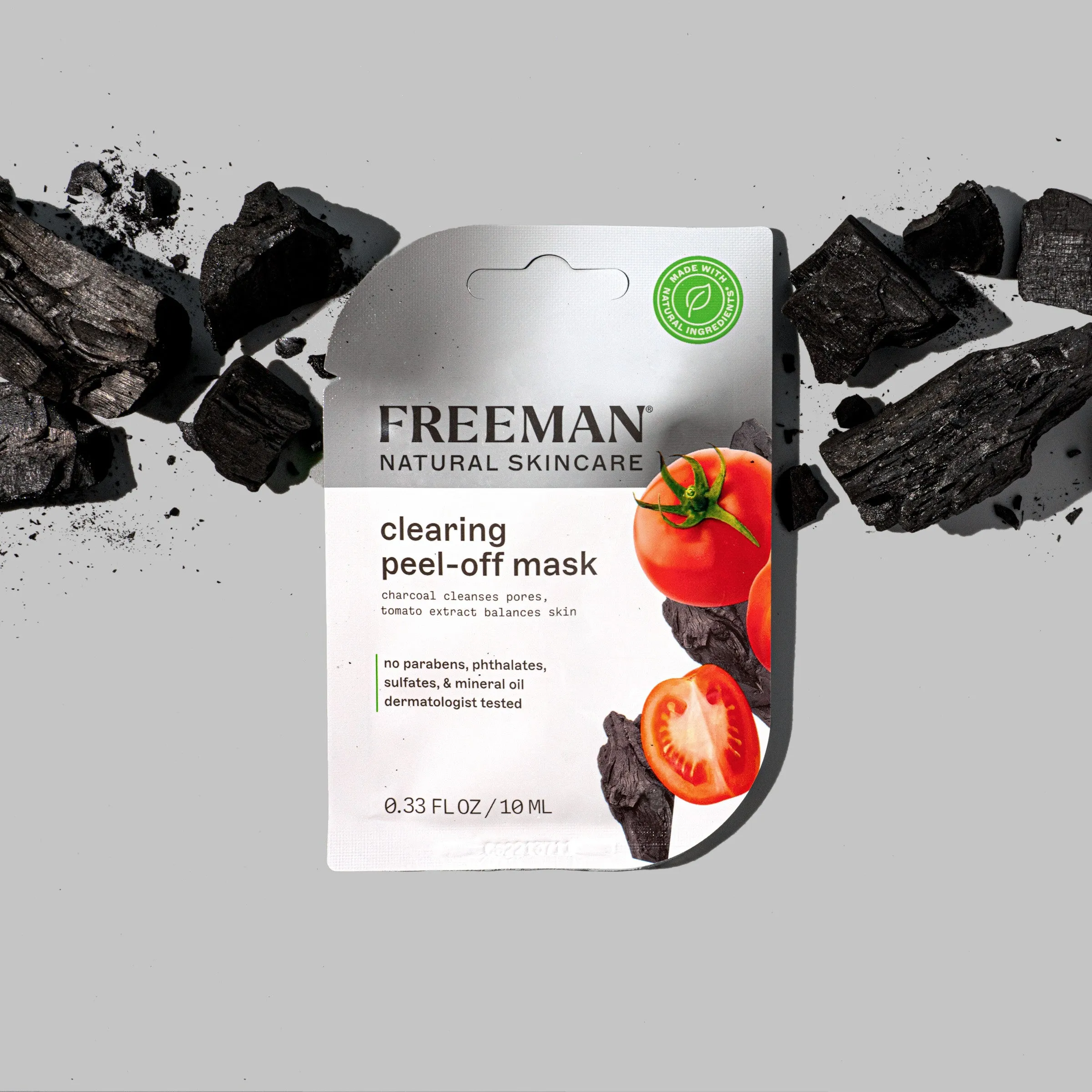 Natural Skincare Clearing Charcoal & Tomato Peel-Off Mask