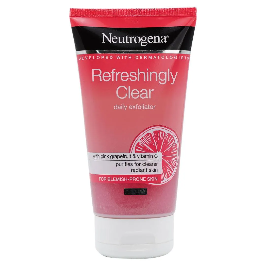 Neutrogena Face Wash REFRESHING CLEAR - DAILY EXFOLATOR PINK GRAPEFRUT TUBE 150ml