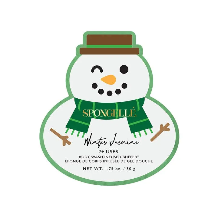 Spongelle Snowman Winter Jasmine Green